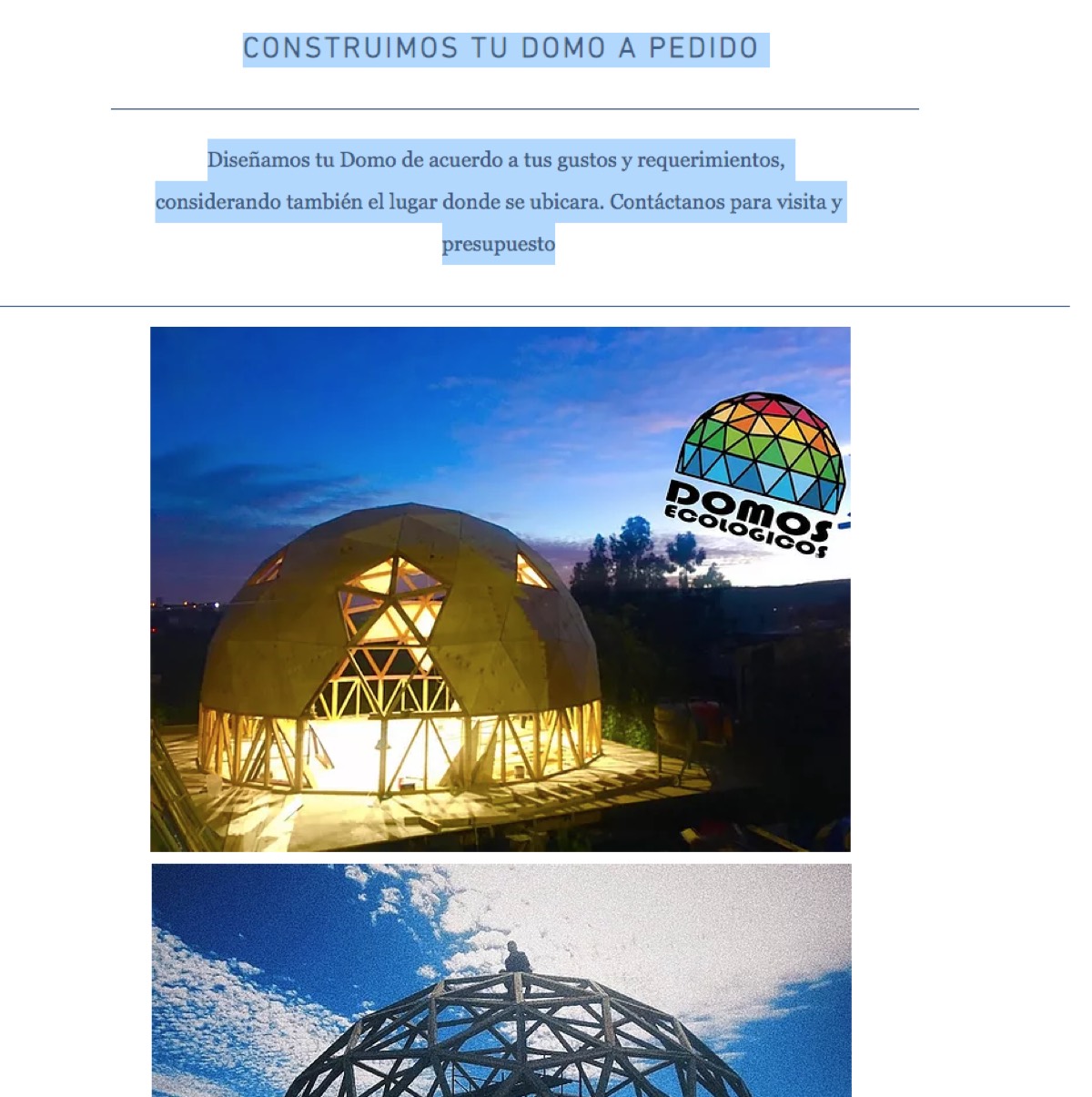 Domo ecológico Chile