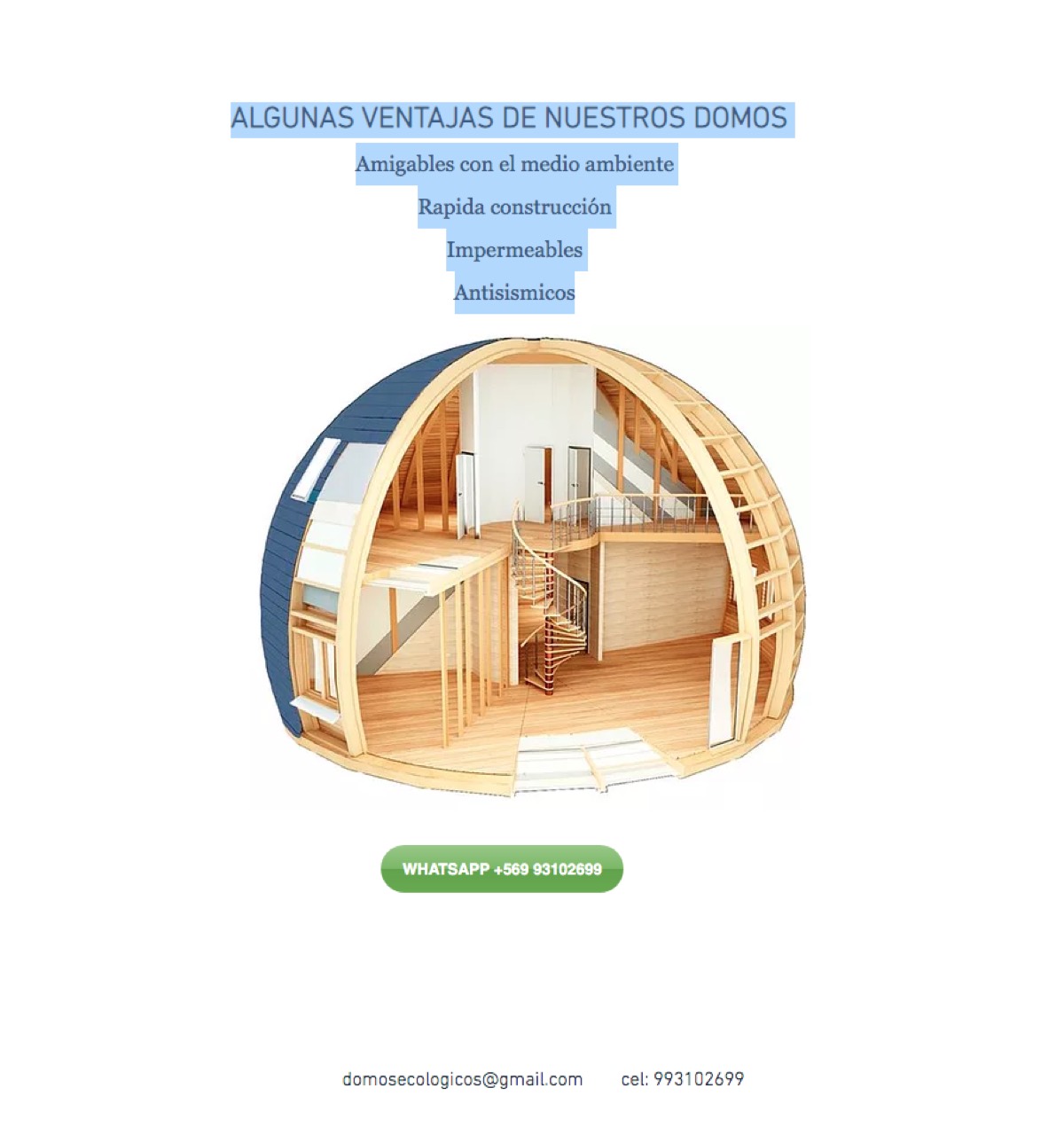 Domo ecológico Chile